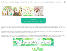 Tablet Screenshot of leafydreamsnurserydecals.com.au